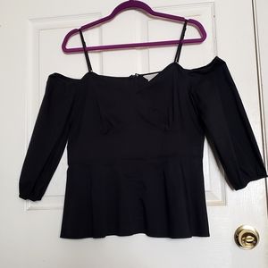 Off the shoulder bBck Peplum Top